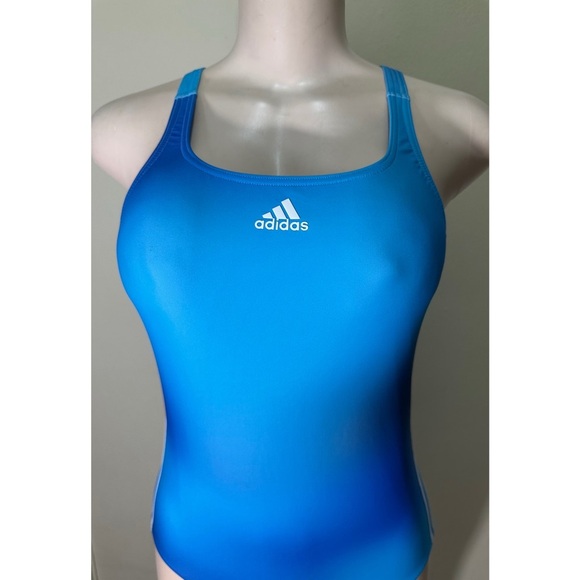 NWT Adidas Blue One-Piece Racerback Swimsuit - Picture 3 of 12